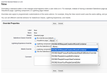 screenshot of ovverride standard button link for PMW